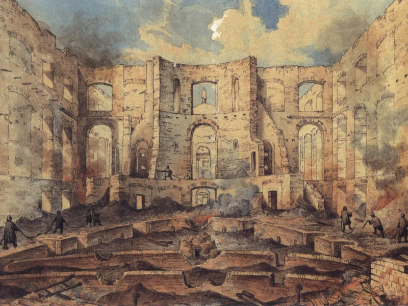 1792-Johann Karl Jakob Gerst - Rovine della Royal Opera House, Berlino